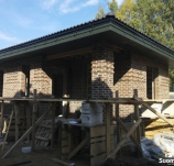 Первый этаж и облицовка