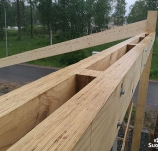 Монтаж стропильной системы из LVL-бруса