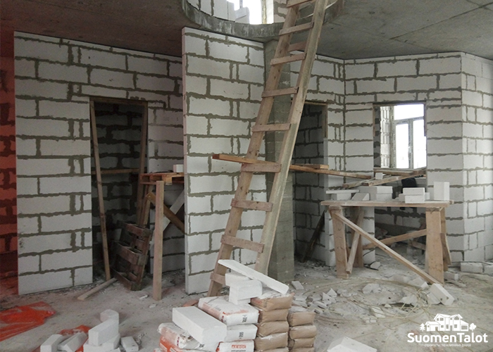 Строительство дома из газобетона SuomenTalot