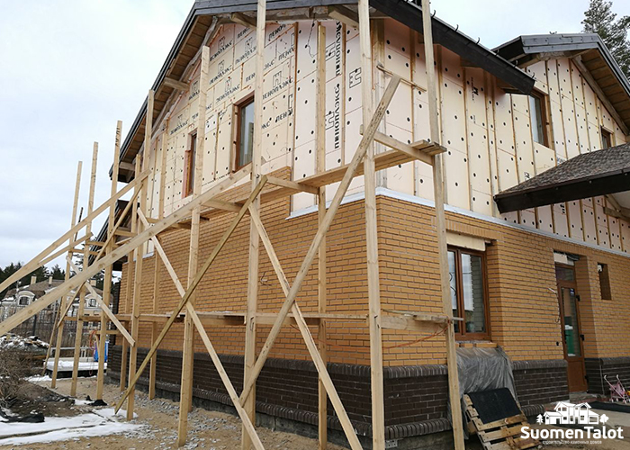 Облицовка дома кирпичом RAUF SuomenTalot Санкт-Петербург
