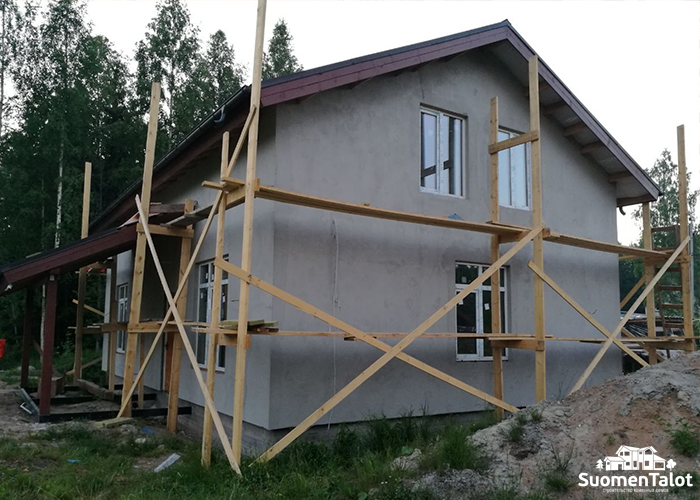 Оштукатуривание фасада SuomenTalot