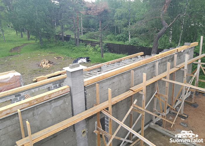 Монтаж LVL-балок SuomenTalot