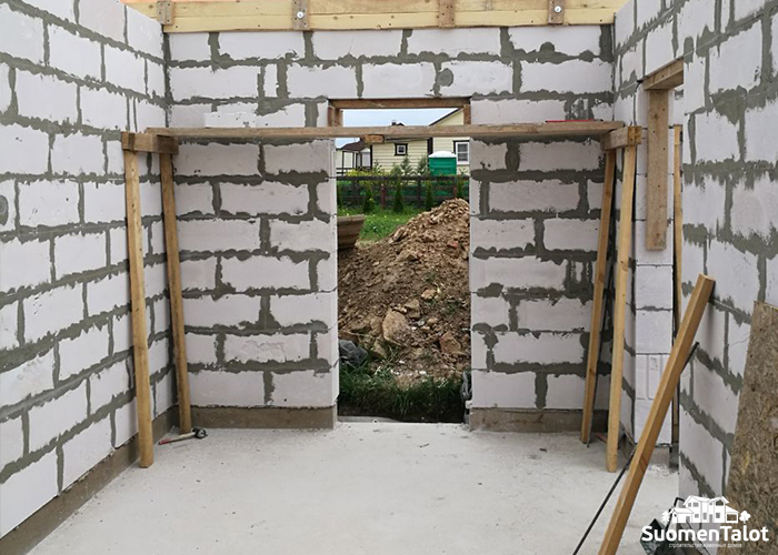 Строительство гаража из газобетона SuomenTalot