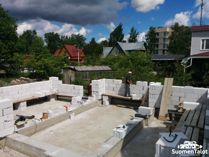 Дом из газобетона Санкт-Петербург SuomenTalot