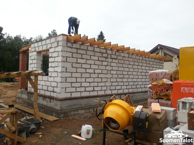 Строительство дома из газобетона Санкт-Петербург SuomenTalot