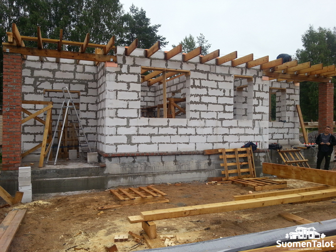 Строительство дома из газобетона Санкт-Петербург SuomenTalot