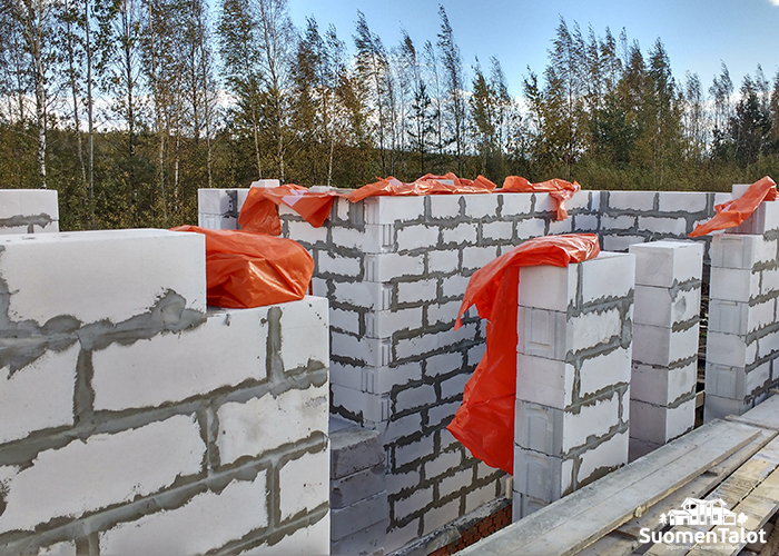 Строительство дома из газобетона SuomenTalot
